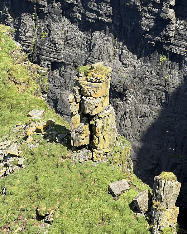 Sea stack on the cliffs near the Cliffs of Moher, County Clare, Ireland